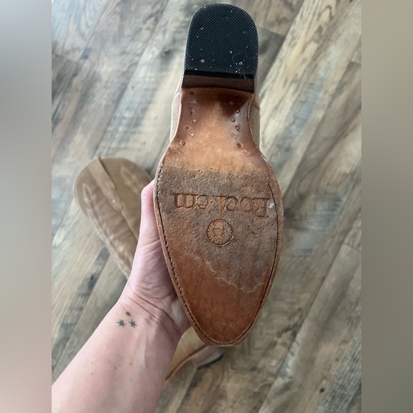 Rock em camel snip toe suede cowboy boots - Picture 9 of 16